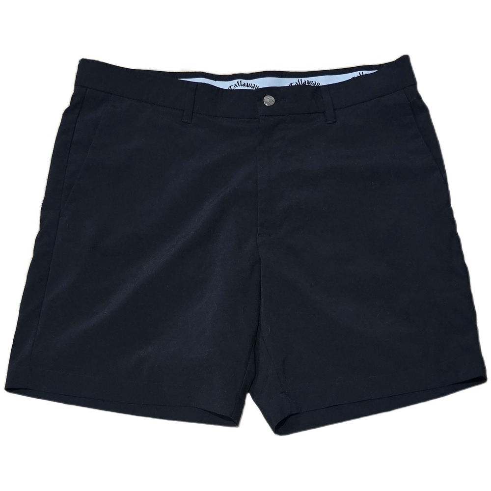 Callaway Mens Performance Golf Shorts Black Size 34 Stretch Flat Front Sporty